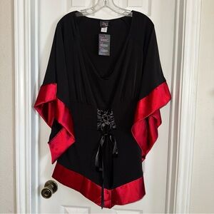 Dare to Wear Gothic Lace Up Front Top Sz 3X Steampunk Victorian Renaissance Goth